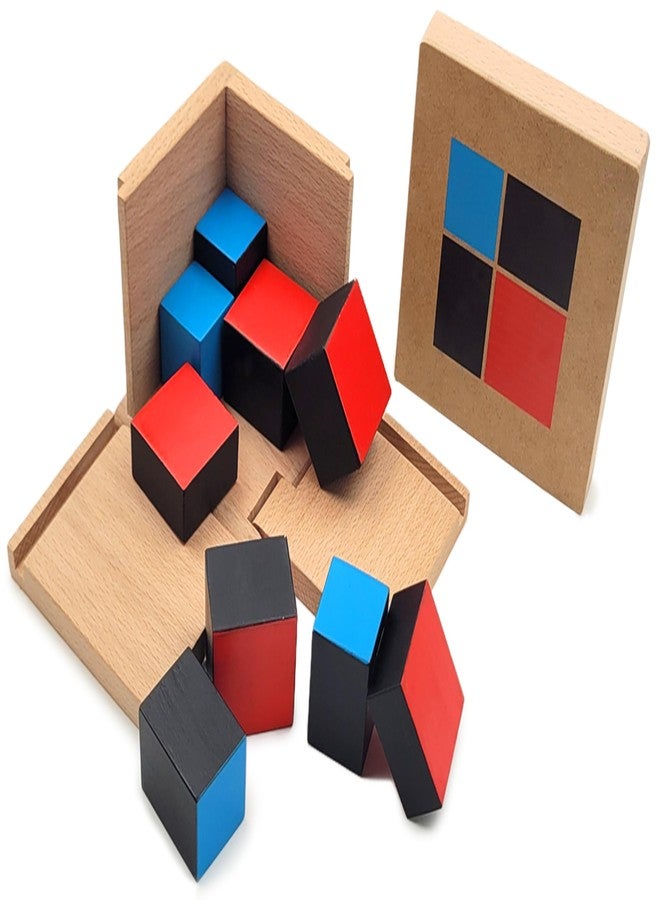 EDUTOTS Wooden Binomial Cube for Unisex Kids | Wooden Montessori Toy | Wooden Educational Toy | - Image 1
